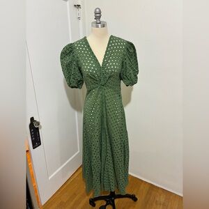 Green Eyelet Dress